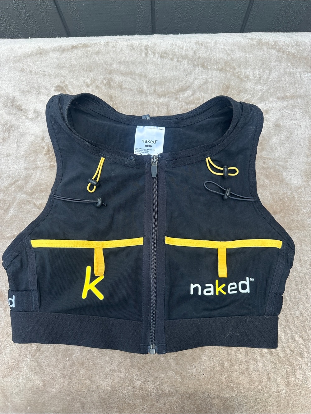 NAKED Black and Yellow running vest
